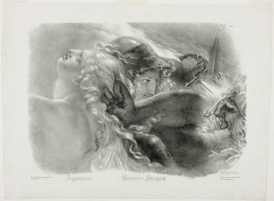 Agandecca, guerrero francés, Starno, tras La apoteosis de los héroes franceses que murieron por su país durante la Guerra de la Libertad. de Hyacinthe Louis Aubry Lecomte