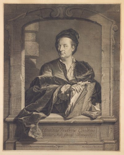 Doctor Claude Deshais Gendron, grabado por J. Daulle, c.1737 de Hyacinthe Francois Rigaud
