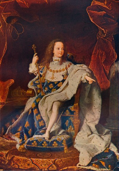 Luis XV 1710-1774 a la edad de cinco años en el traje del Sacre, c1716-24 de Hyacinthe Francois Rigaud