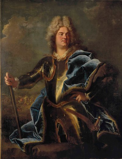 Retrato de hombre, tradicionalmente identificado como Claude Louis Hector, duque de Villars (1653-1734) de Hyacinthe Rigaud
