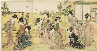 Fiesta de cetrería, 1807 de Hyakusai Hisanobu Hyakusai Hisanobu
