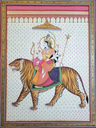La diosa Durga montada en un tigre de IMAGINEERS STUDIO
