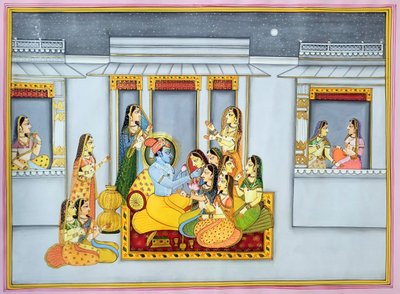 Krishna y las gopis por la noche de IMAGINEERS STUDIO
