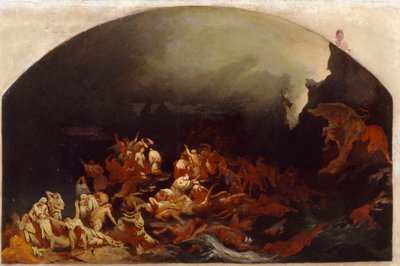 "Le deluge" Peinture de I P Masalov (19eme siecle) 1873 Museo de Bellas Artes Academia de San Petersburgo de I.P. Masalov