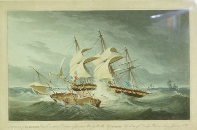 Destrucción de La Mouch por el HMS Hermes de I (after) Clark