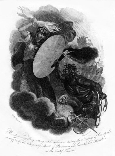 Furia revolucionaria y Britannia, 1814 de I. Brown