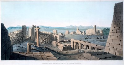 Vista General de las Ruinas del Gran Templo en Karnak, Egipto, 1820 de I Clark