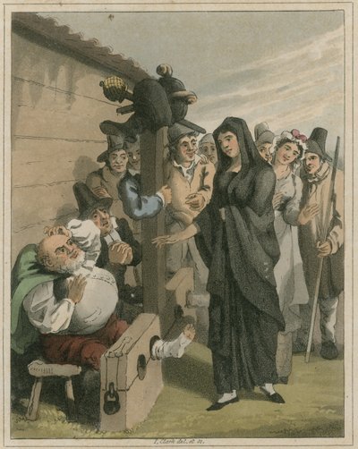 Ilustración de Hudibras por Samuel Butler de I Clark