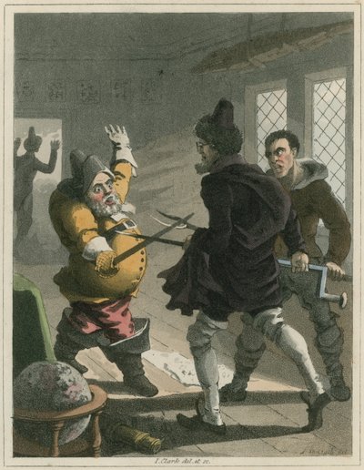 Ilustración de Hudibras por Samuel Butler de I Clark