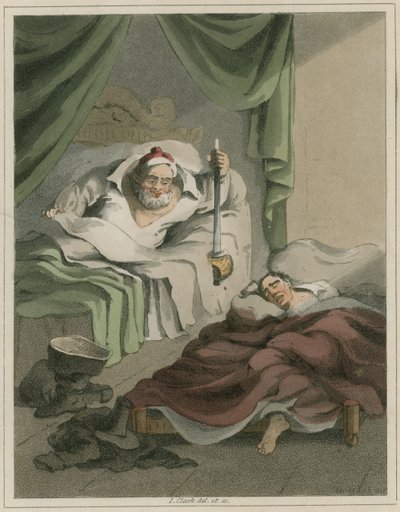 Ilustración de Hudibras por Samuel Butler de I Clark