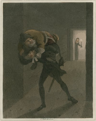 Ilustración de Hudibras por Samuel Butler de I Clark