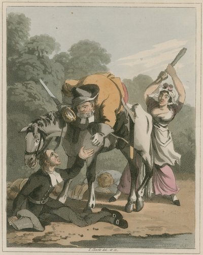Ilustración de Hudibras por Samuel Butler de I Clark