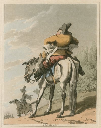 Ilustración de Hudibras por Samuel Butler de I Clark