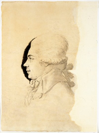 Portrait du comte Nikolai Petrovitch Roumiantsev (ou Romanzov) (1754-1826) - Oeuvre de I-I Haacke (Haake) (actif 1750-1800), fin des annees 1780 - Portrait of Count Nikolay Petrovich Rumyantsev (1754-1826) - Pen, brush, ink on paper by I-I Haacke (Haake) ( de I. I. Haacke