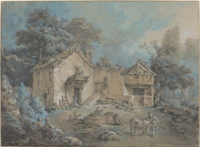 Escena de Granja de I Jean Baptiste Hüet