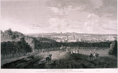 Vista desde Greenwich Park, Londres, c. 1774 de I Wood