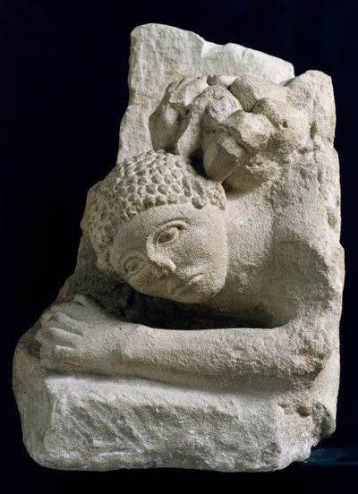 Hombre atacado por un león, Fragmento de Osuna (Urso), España de Iberian School