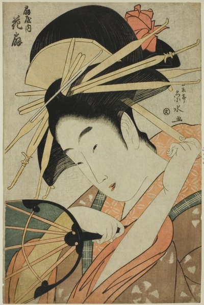 La cortesana Hanaogi del Ogiya de Ichirakutei Eisui