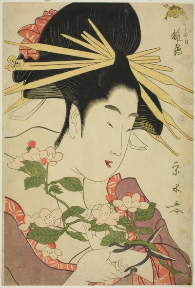 La cortesana Hinazuru del Chojiya de Ichirakutei Eisui