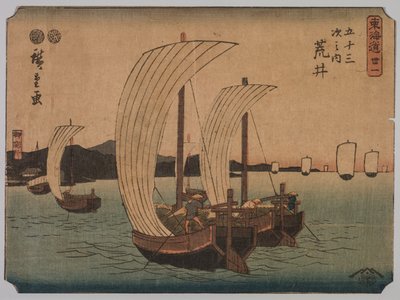 Barcos de vela, 1839-1864 de Ichiryusai Hiroshige II