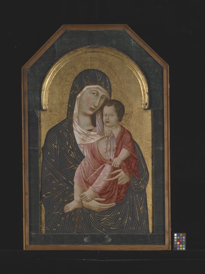 Virgen con el Niño (temple y oro sobre madera) de Icilio Federico (attr. to) Joni