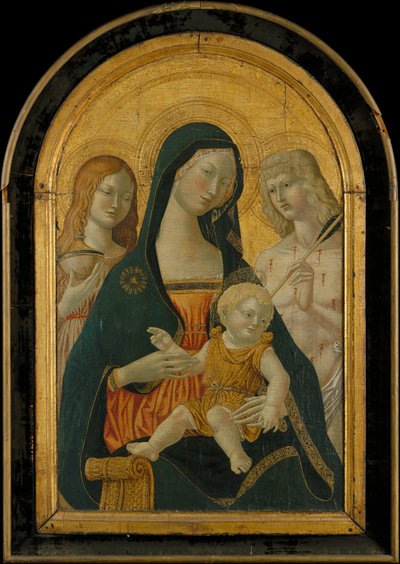 Madonna y el Niño con los santos María Magdalena y Sebastián, siglo XIX-principios del siglo XX de Icilio Federico Joni