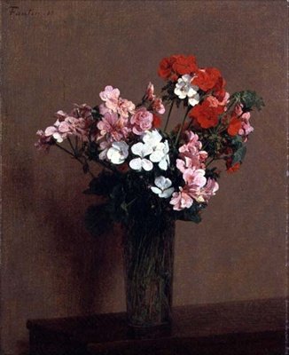 Geranios de Ignace Henri Jean Fantin Latour