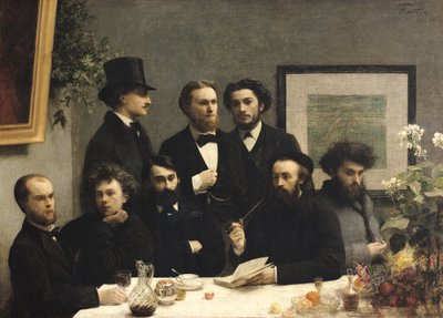 Un rincón de la mesa de Ignace Henri Jean Fantin Latour