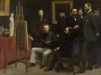 Un estudio en Les Batignolles, 1870 de Ignace Henri Jean Fantin Latour