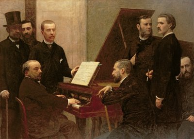 Alrededor del piano, 1885 de Ignace Henri Jean Fantin Latour