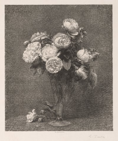 Ramo de rosas, 1879 de Ignace Henri Jean Fantin Latour