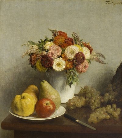 Flores y Frutas, 1865 de Ignace Henri Jean Fantin Latour