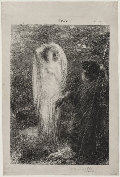 La evocación de Erda, 1885 de Ignace Henri Jean Fantin Latour