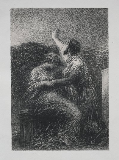 El mago Baltazar y Fatime de Ignace Henri Jean Fantin Latour