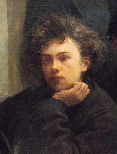 Retrato de Arthur Rimbaud (detalle) de Ignace Henri Jean Fantin Latour