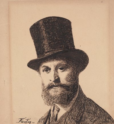 Retrato de Manet, 1867 de Ignace Henri Jean Fantin Latour