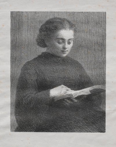 Lectura: Retrato de la hermana del artista, 1897 de Ignace Henri Jean Fantin Latour