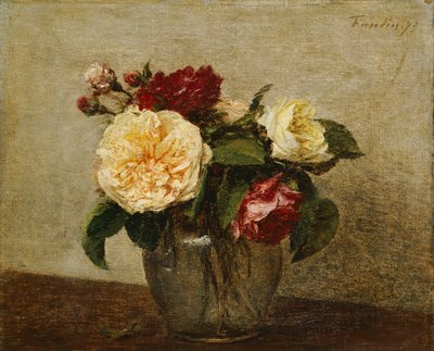 Rosas rojas y amarillas, 1879 de Ignace Henri Jean Fantin Latour