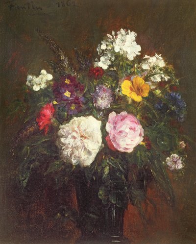 Rosas y Flox, 1862 de Ignace Henri Jean Fantin Latour