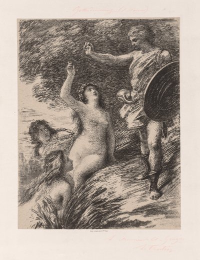 Siegfried y las hijas del Rin, c. 1880 de Ignace Henri Jean Fantin Latour