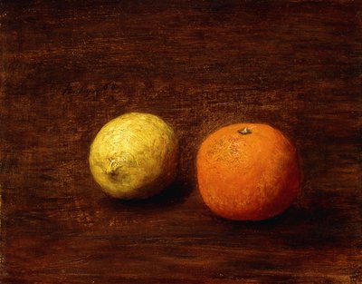 Naturaleza Muerta, Limón y Naranja, 1868 de Ignace Henri Jean Fantin Latour