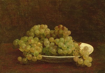 Naturaleza muerta de uvas, 1890 de Ignace Henri Jean Fantin Latour