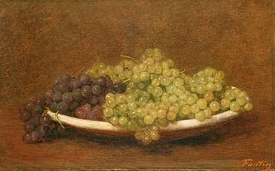 Bodegón de uvas, c.1894 de Ignace Henri Jean Fantin Latour