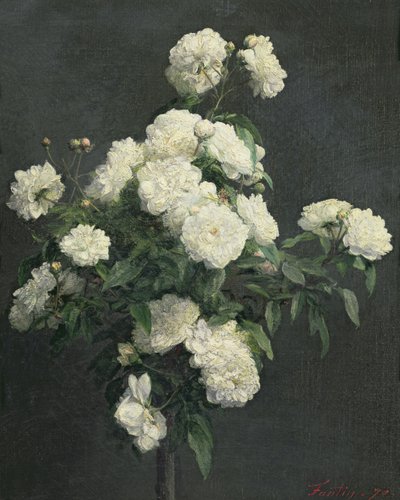 Naturaleza muerta de peonías blancas, 1870 de Ignace Henri Jean Fantin Latour