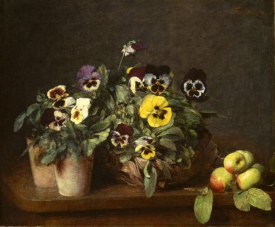 Naturaleza Muerta con Pensamientos, 1874 de Ignace Henri Jean Fantin Latour