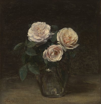 Naturaleza muerta con rosas de Ignace Henri Jean Fantin Latour