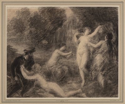 Tannhäuser en Venusberg (tiza sobre papel) de Ignace Henri Jean Fantin Latour