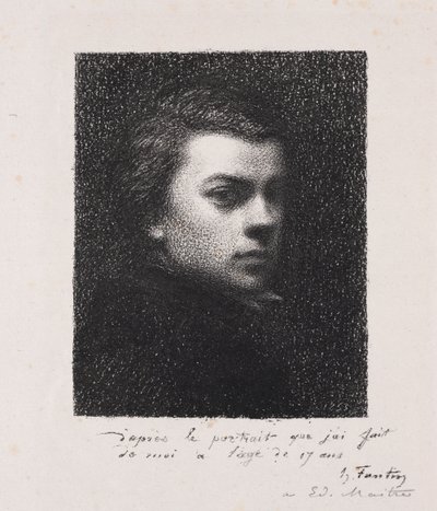 El artista a los 17 años, 1892 de Ignace Henri Jean Fantin Latour