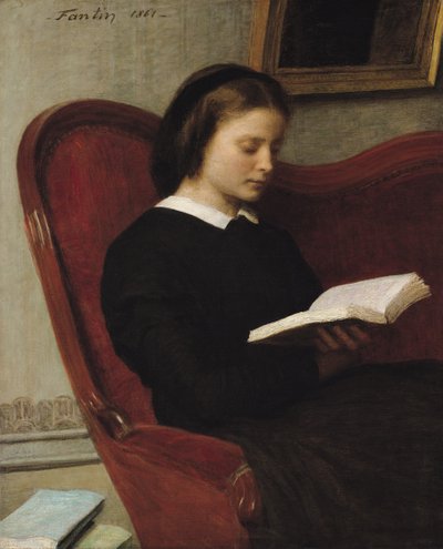 El Lector, 1861 de Ignace Henri Jean Fantin Latour
