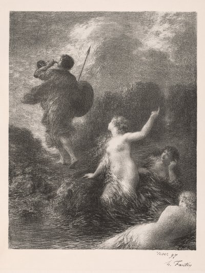 El ocaso de los dioses: Sigfrido y las doncellas del Rin de Ignace Henri Jean Fantin Latour